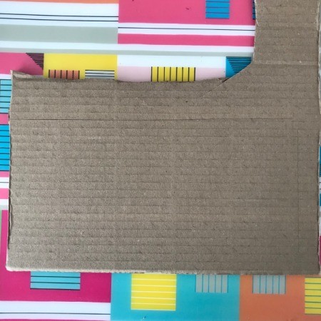 Coupon Organizer Made from a Tissue Box - shape of box traced onto cardboard