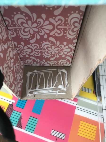 Coupon Organizer - glue on one end of inside of tissue box