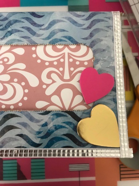Coupon Organizer - add sticker ribbon to edges and other decorative stickers if desired, photo shows two heart shapes