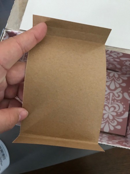 Coupon Organizer - folded cardstock for back to front divider to create two areas in box