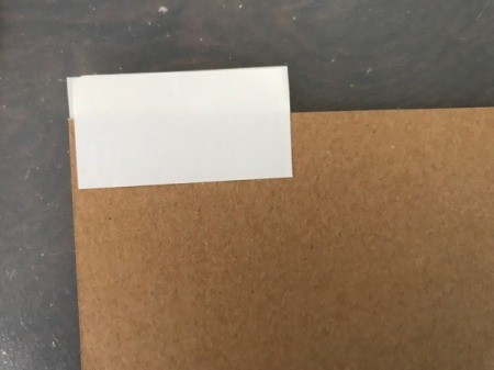 Coupon Organizer  - white cardstock label for divider from back