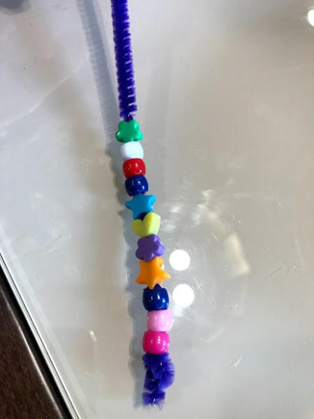 Pipe Cleaner Snake Toddler Craft - additional beads in other shapes and sizes