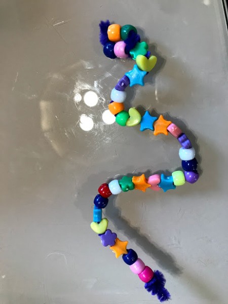 Pipe Cleaner Snake Toddler Craft - head made