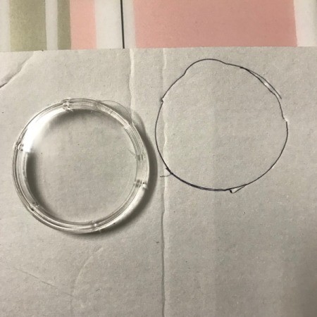 Clear Plastic Cap Magnets - trace around the cap onto cardboard