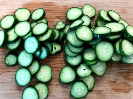 Cut Cucumbers