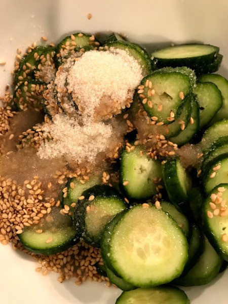 sugar seeds, and vinegar on Cucumbers