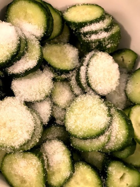 salt on Cucumbers
