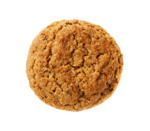 Moist Oatmeal Cookie on a white background