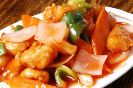 Sweet and Sour Pork with vegetables