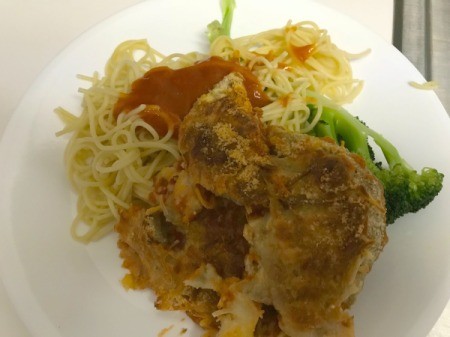 Eggplant Parmesan on plate