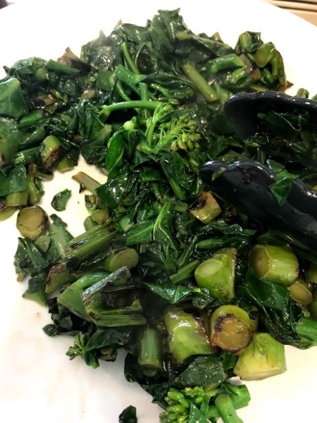 cooked Chinese broccoli