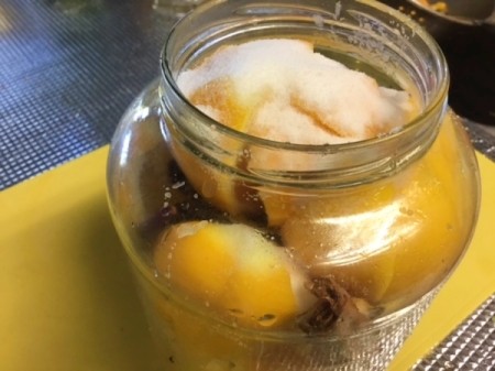 quartered Lemons in jar