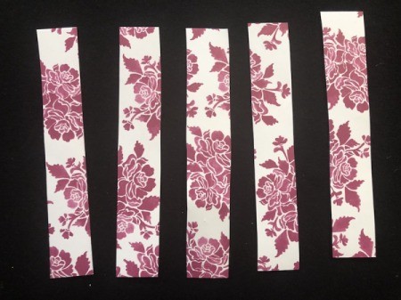 Chocolate Box Photo Frame - cut out strips of paper the depth of the box