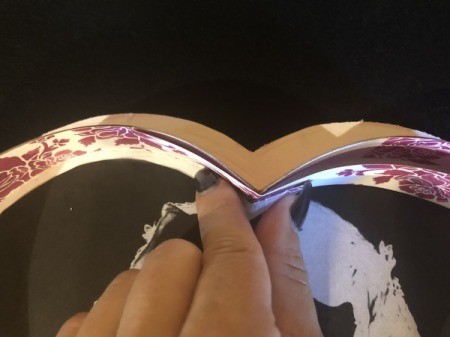 Chocolate Box Photo Frame - pinch paper where necessary and then glue in place