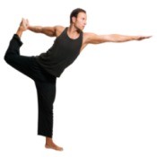 Man doing yoga balance pose