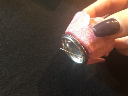 Egg Carton Rose Brooch - hot glue to the face of the pin button