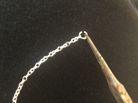 Silver Pasta Necklace - add a jump ring to the end of the other piece of chain