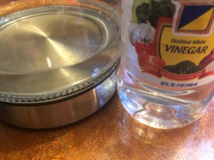 Vinegar as Natural Kettle Descaler - bottle of vinegar