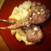 Greek Style Lamb and Potatoes on plate
lamb and potatoes on plate