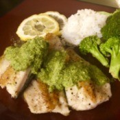 Pistachio Lemon Rainbow Trout on plate