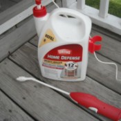 A bottle of Ortho Home Defense for ant control