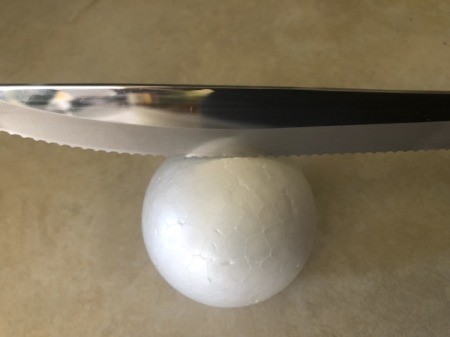 Skewer Starburst Decor - cut the Styrofoam ball in half