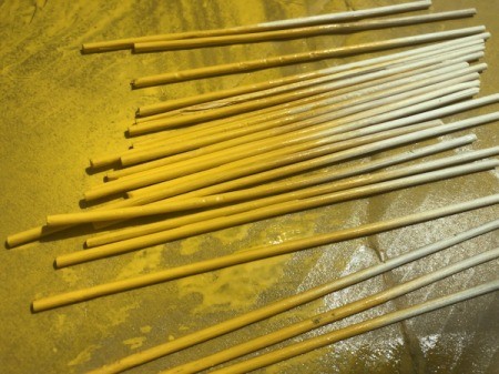 Skewer Starburst Decor - paint one half of the skewer length with your base color, the one closest to the ball