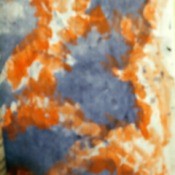 Lotion and Watercolor Art - orange and blue watercolor