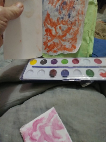 Lotion and Watercolor Art