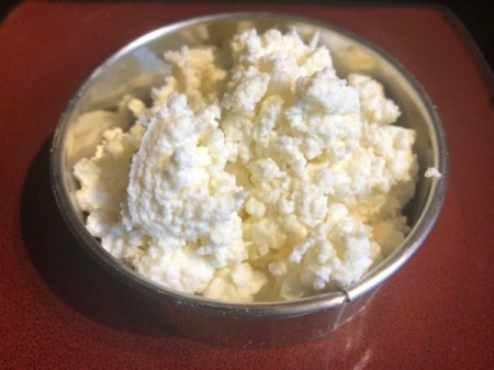 milk curds in round form