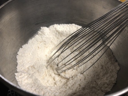 mixing flour and powders