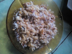 Puffed Rice on plate
