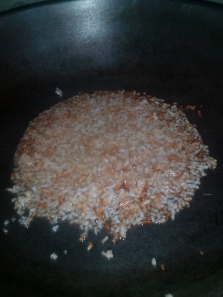 cooking Rice in pan