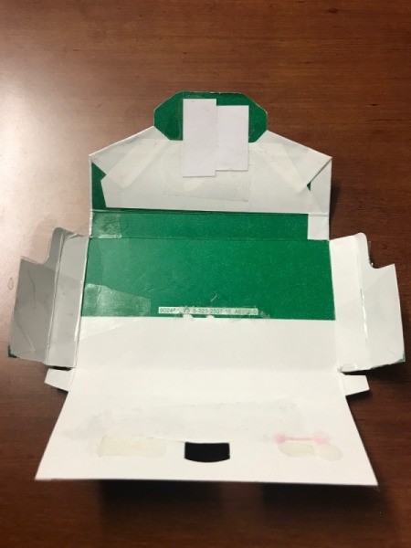 Upcycled Business Card Holder from Gum Packaging - reassemble the box