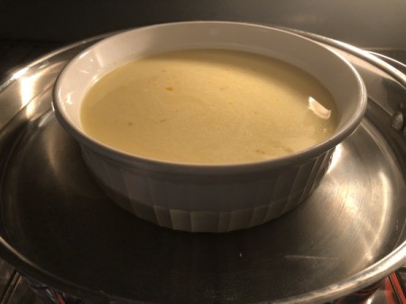 Creme Caramel ready to bake