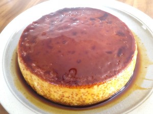 Creme Caramel flipped on plate