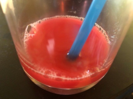 Bubble Art - mix with the straw and add a few tablespoons of water and mix again