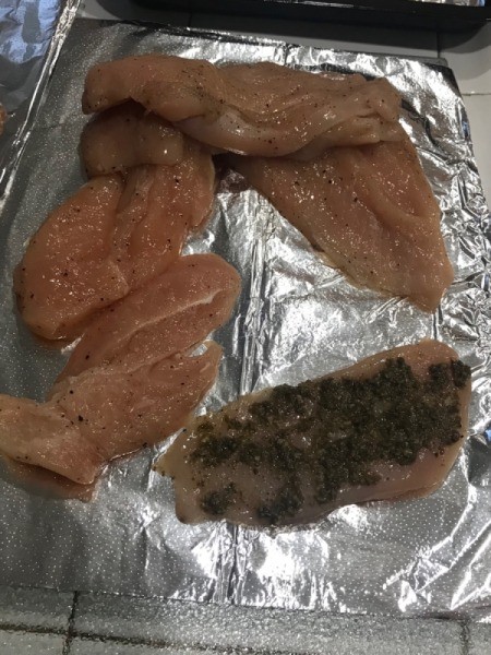 Baked Bacon Wrapped Pesto Chicken