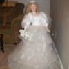 Identifying a Porcelain Bride Doll - doll in stand