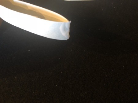 Art Deco Cardboard Wall Art - add glue to the tips of four of the slices