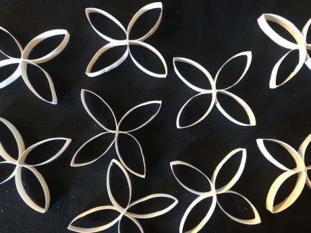 Art Deco Cardboard Wall Art - make 9 flowers in all