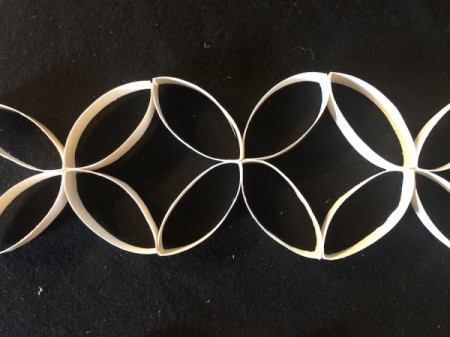 Art Deco Cardboard Wall Art - attach the flowers side to side