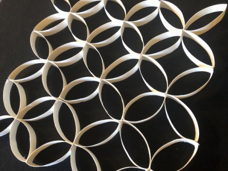 Art Deco Cardboard Wall Art - and one more line of three