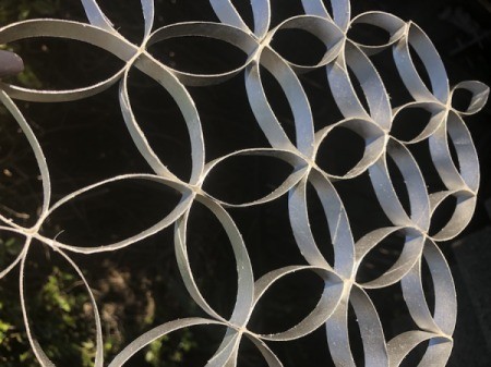 Art Deco Cardboard Wall Art - take care to get all edges and sides with paint