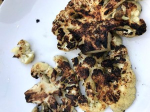 Grilled Cauliflower on plate