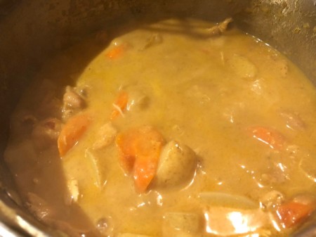 Thai Yellow Curry in pan