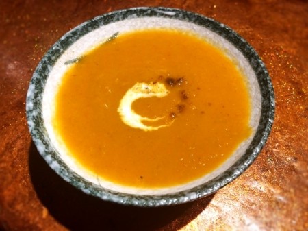 Bowl of Curried Sweet Potato Carrot Soup