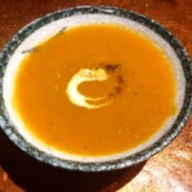 Bowl of Curried Sweet Potato Carrot Soup