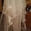 Dyeing a Wedding Veil - wedding veil with rhinestones
