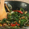 Kale Stir Fry in a pan.